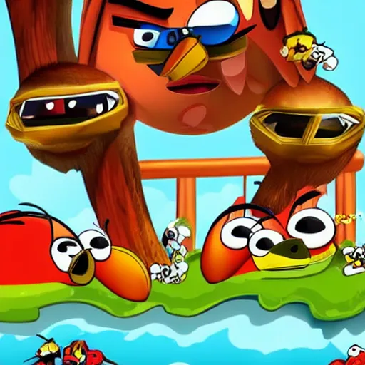 Image similar to Snoop Dogg in Angry Birds