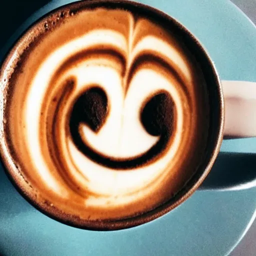 Prompt: a cappuccino with a smiley as chocolate dust