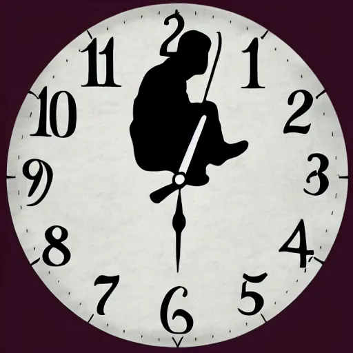 Image similar to grim reaper sitting on a clock, profile pic