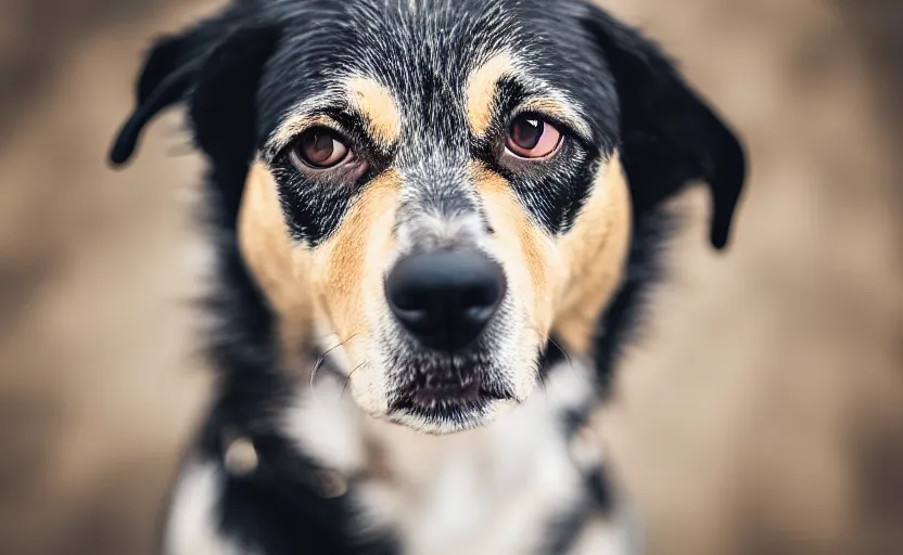 Image similar to portrait of a dog, natural light, sharp, detailed face, photo