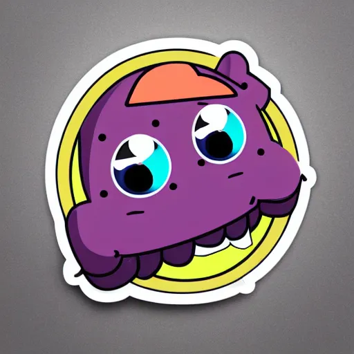 Image similar to cute monster skateboarding, sticker art, cronobreaker, beeple