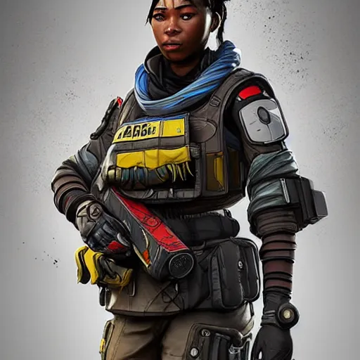 Image similar to soldier from apex legends, hyper realistic, digital art, character design, masterpiece