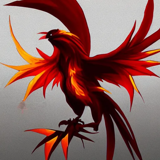 Prompt: Phoenix bird from Dota 2