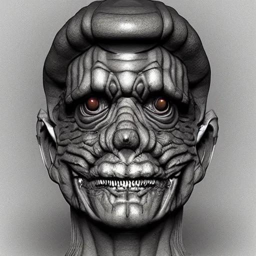 Image similar to luigi, a computer rendering by h. r. giger, trending on zbrush central, neoplasticism, zbrush, reimagined by industrial light and magic, # vfxfriday