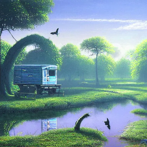 Image similar to a beautiful painting representative of the art style of tim white