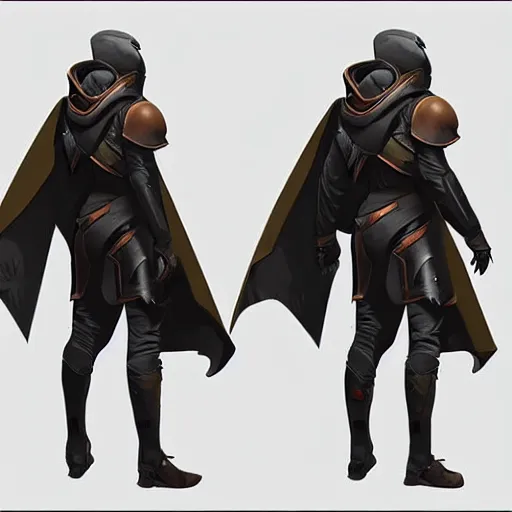 Image similar to destiny 2 concept armor for hunter male, hooded, cape, character portrait, realistic, cg art, artgerm, greg rutkowski