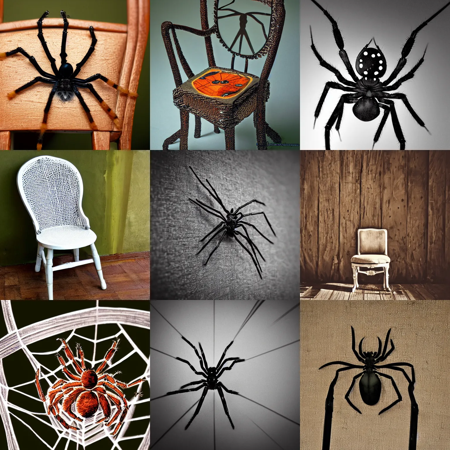 Prompt: spider in chair