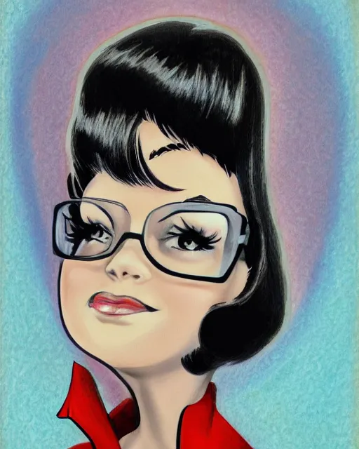 Prompt: a portrait of Velma Dinkley in the style of fantasy art