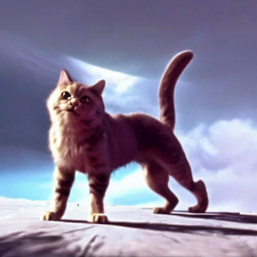 Image similar to a film still of cat - dog hybrid in star wars 1 9 7 7, realistic, photorealistic, detailed,