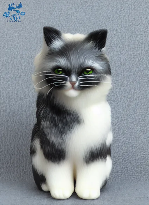 Prompt: 80mm resin detailed miniature of fluffy cat, Product Introduction Photos, 4K, Full body