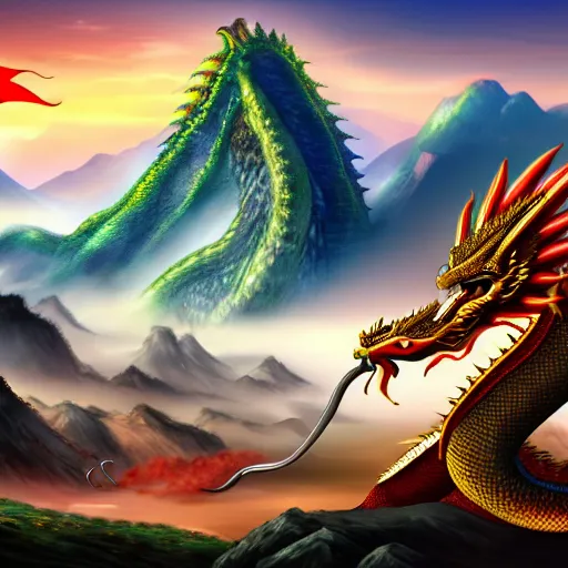 Prompt: Chinese president, bananas weapon, battle the dragon, mountains background, fantasy art, 4k