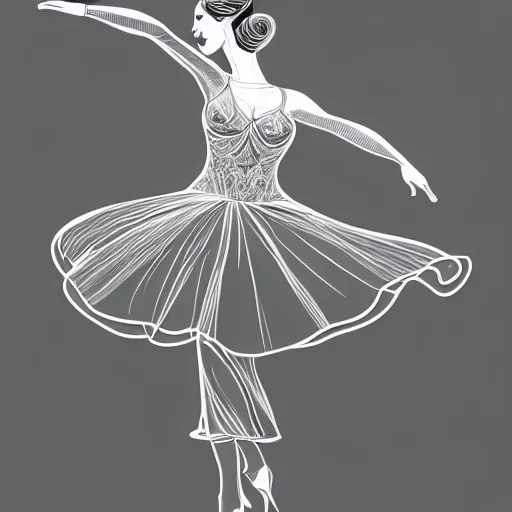 Prompt: a vector illustration of a beautiful woman dancing by laurel d austin, complex shading, highly detailed, adobe illustrator, digital art, trending on artstation