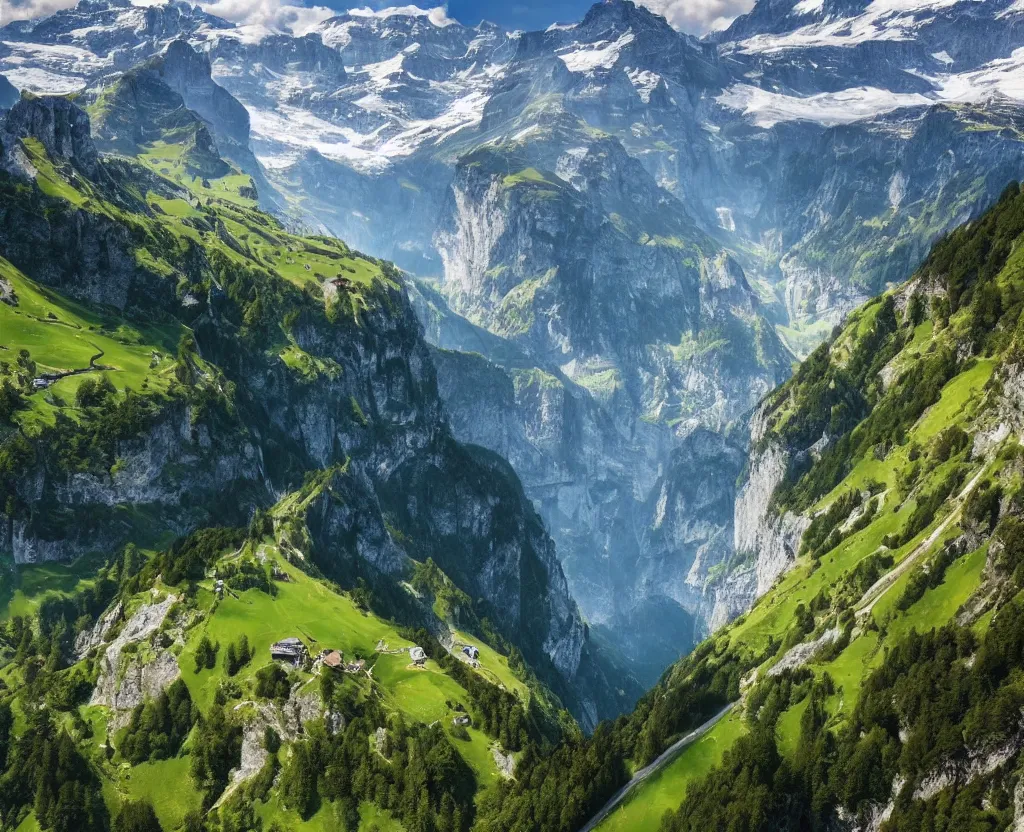 Image similar to Amazing Switzerland Landscape that are out of this world 8k