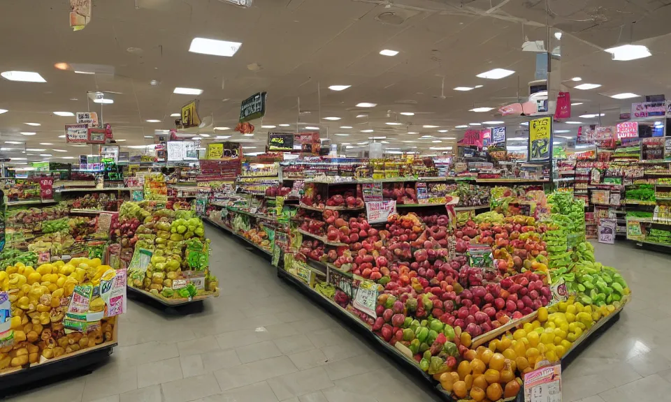 Image similar to interior shot of a super market