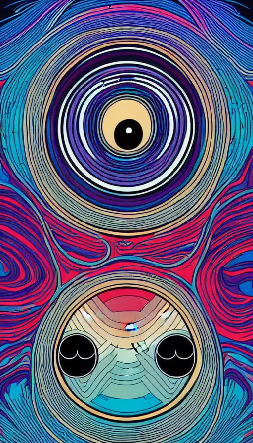 Image similar to Abstract representation of ying Yang concept, by Dan mumford,