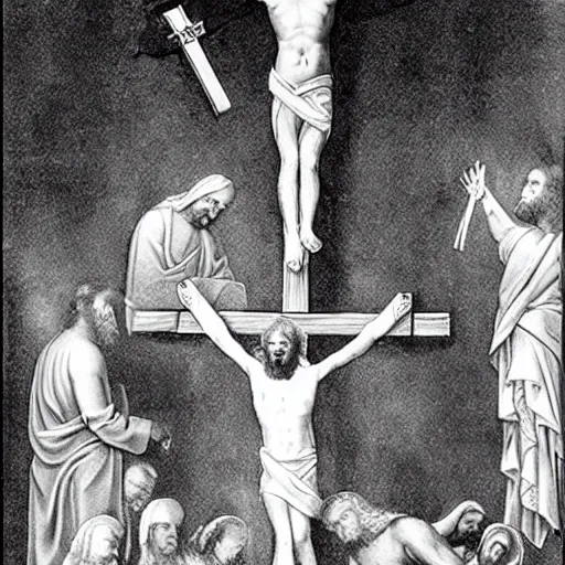 Image similar to Shooting with a hidden camera the crucifixion of Christ