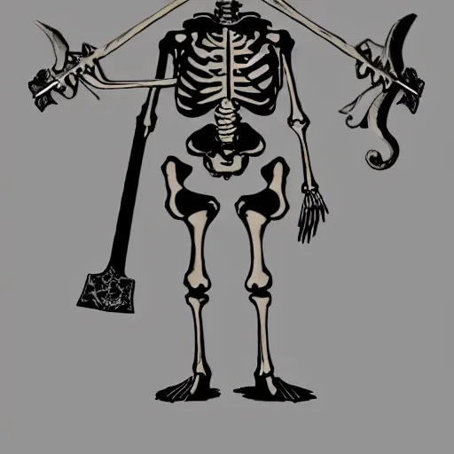 Image similar to Skeleton with big sword