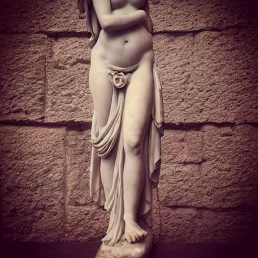 Image similar to “ antique rome statue of a sensual goddess of the life ”