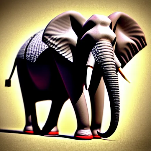 Image similar to elephant with a spiralling horn, ultra realistic,.