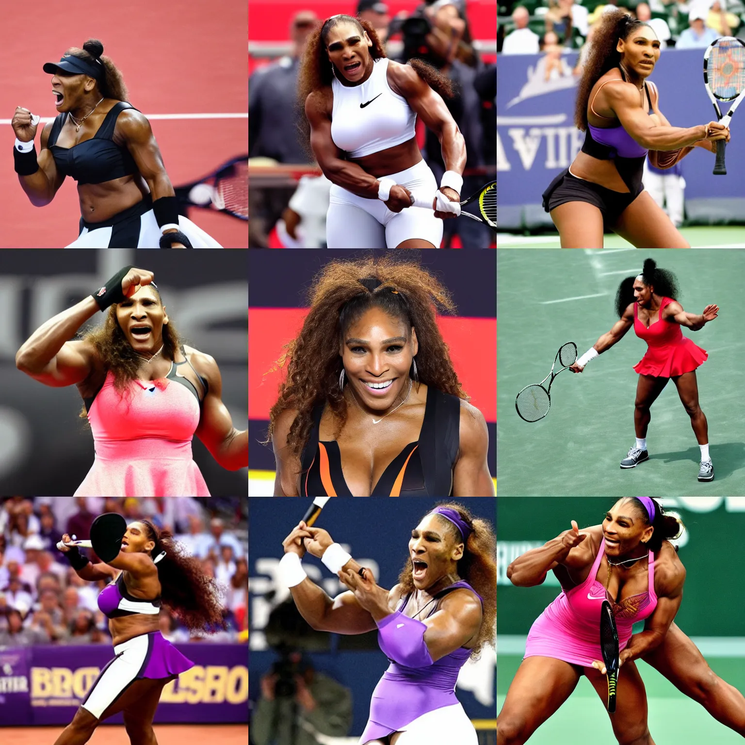 Prompt: ray lewis as serena williams
