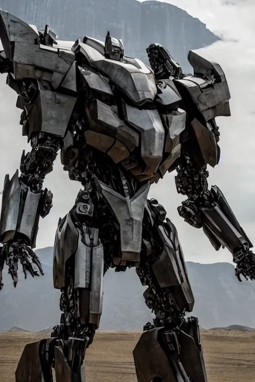 Prompt: cinematic still in westworld and pacific rim movie and real steel movie, heavy armor slim full body stunning intricate humanoid mega mech by fujioka kenki and mamoru nagano