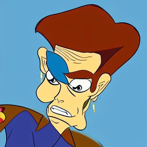 Image similar to willem dafoe in a 6 0's hanna barbera adventure show cartoon, limited animation, in the style of stephen destefano and jackson publick - h 7 6 8