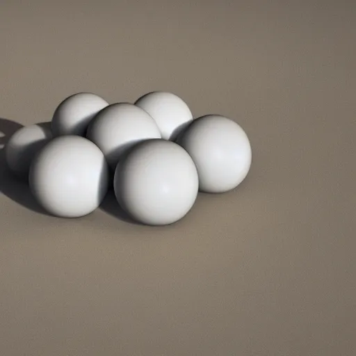 Prompt: 3D render of marble balls, 4k detailed render, octane engine, cgsociety, 8k