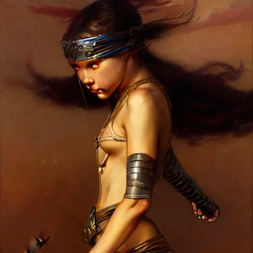 Image similar to a full body portrait of a good - lookiung girl wearing ninja armor, high detail, cleary see face, by gaston bussiere, bayard wu, greg rutkowski, odd nerdrum, maxim verehin, dan dos santos, masterpiece, sharp focus, cinematic lightning - h 8 6 8