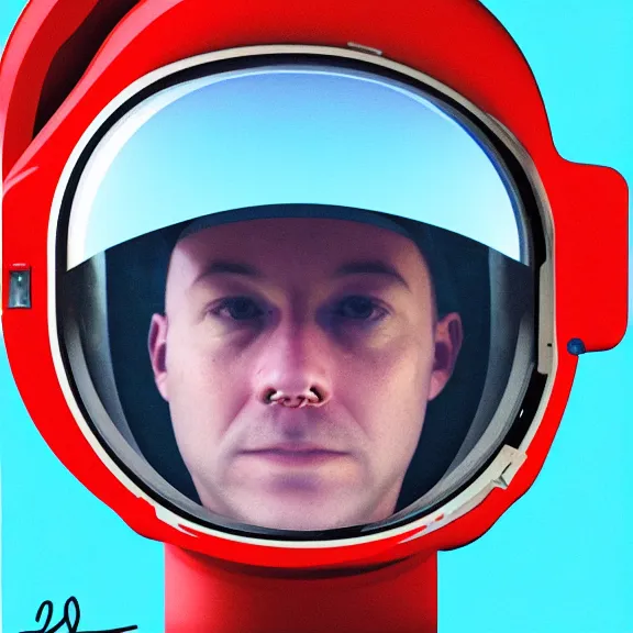 Prompt: portrait of an AI astronaut, {{{{tomato head}}}}