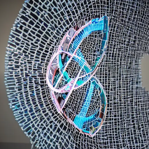 Prompt: dna logo emerging in large language model artificial intelligence. canon 5 d 5 0 mm lens. intricate papier - mache