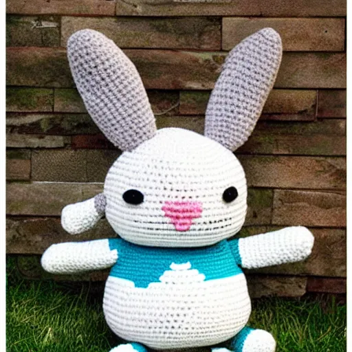 Image similar to crochet pattern of big chungus