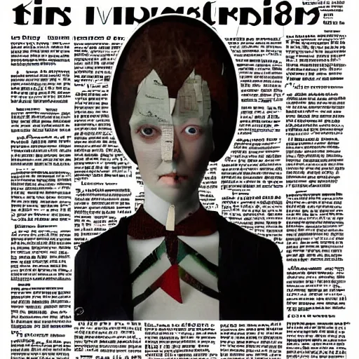 Image similar to newspaper collage, dada, beautiful nordic woman, extremely detailed, sharp, hyperrealistic, 8 k