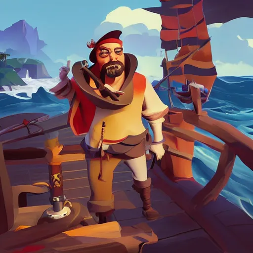 Image similar to painting jack the pirate on sea of thieves game avatar hero smooth face median photoshop filter cutout vector behance hd by jesper ejsing, by rhads, makoto shinkai and lois van baarle, ilya kuvshinov, rossdraws, illustration, art by ilya kuvshinov and gustav klimt