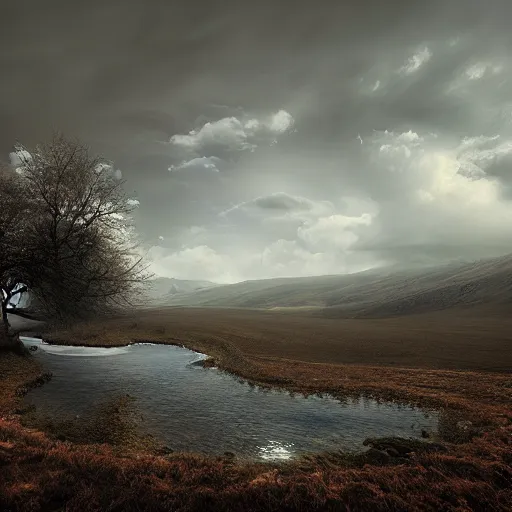 Prompt: landscape by michal karcz