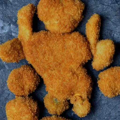 Prompt: a chicken nugget monster