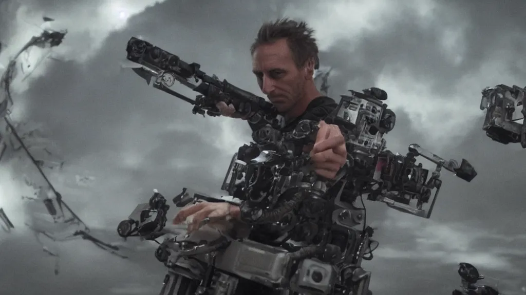 Prompt: sci-fi VFX action movie cinematography Deadcode, By Emmanuel Lubezki