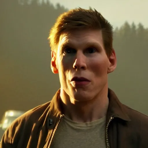 Image similar to Live Action Still of Jerma985 in The Goonies, real life, hyperrealistic, ultra realistic, realistic, highly detailed, epic, HD quality, 8k resolution, body and headshot, film still