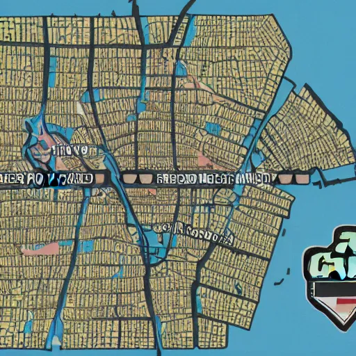 Prompt: gta map of a supermarker of new york, after a war, top down perspecrive