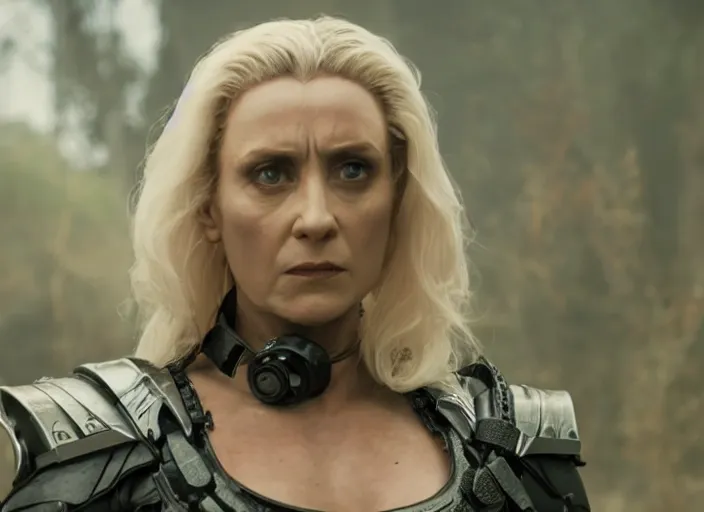 Image similar to film still of sonja blade in the new scifi movie, 4 k