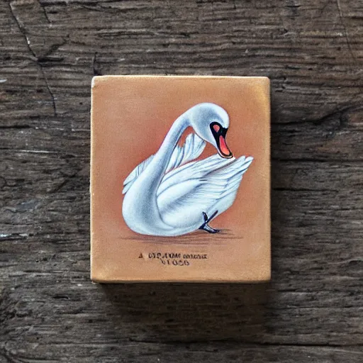 Prompt: a Swan vesta box of matches