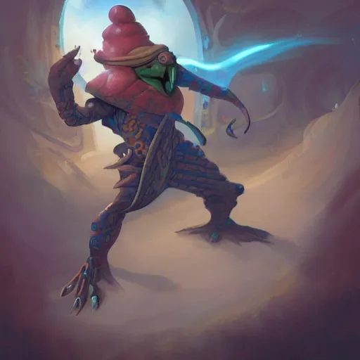 Prompt: anthropomorphic turtle hero by peter mohrbacher