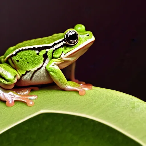 Image similar to a frog in yogurt macro photograph