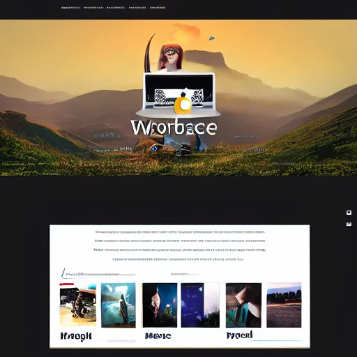 Prompt: website layout workspace with side bar navigation log in log out hero banner like apple. com