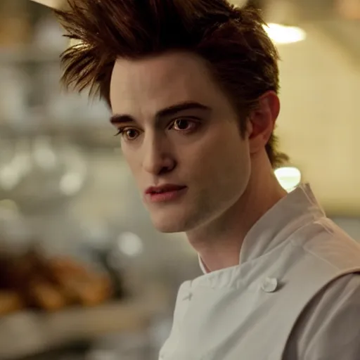 movie still of edward cullen as a pastry chef | Stable Diffusion | OpenArt