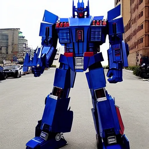 Prompt: Optimus Prime in real life