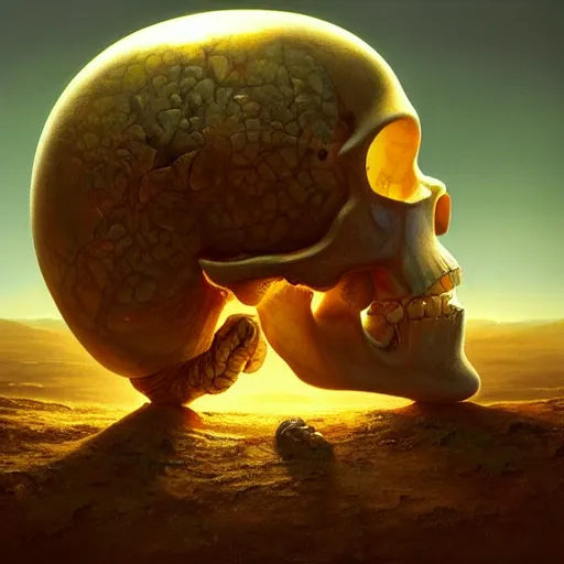 Prompt: Translucent Martian Crystal skull by Tomasz Alen Kopera and greg rutkowski, masterpiece, trending on artstation