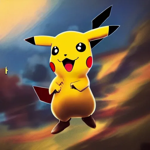 Image similar to pikachu in ww 2 uniform and a mustache, fighting in world war 2, photorealistic, high detail, sharp focus, smooth edges, dramatic, sky on fire with dogfights in the sky.