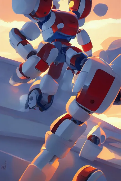 Image similar to metabots medabots medarotto medarot robot minimalist comics, behance hd by jesper ejsing, by rhads, makoto shinkai and lois van baarle, ilya kuvshinov, rossdraws global illumination ray tracing hdr radiating a glowing aura