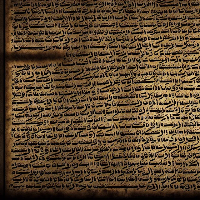 Image similar to ultra - realistic photo a partially - unrolled dead sea scroll with nabeatean aramaic in sideways columns, dark, brooding, volume lighting, atmospheric lighting, painted, intricate, ultra detailed by dave dorman, well composed, best on artstation, cgsociety, epic, stunning, gorgeous, intricate detail, wow, masterpiece