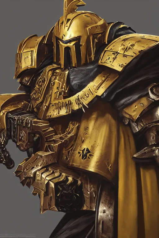 Image similar to armor portrait heros warhammer 4 0 k horus heresy fanart - the primarchs emperor by johannes helgeson animated with vfx concept artist & illustrator global illumination ray tracing hdr fanart arstation zbrush central hardmesh 8 k octane renderer comics stylized